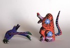 Signed Oaxacan Alebrije Dog And Frog Carving – Tilcajete Oaxaca Mexico Folk Art — photo 2