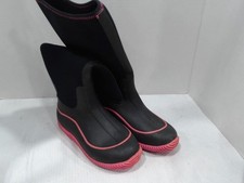 UsedVeryGood - Muck Womens Hale Wellington, Black/Pink, US 7 / EU 37-38