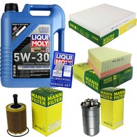Inspektionspaket 5L Liqui Moly Longtime 5W-30 FüR VW Polo 1.9 TDI 1.4 Fox Skoda