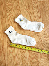 Disney Mickey Mouse White Ankle Socks 2 pair New see photos Unisex
