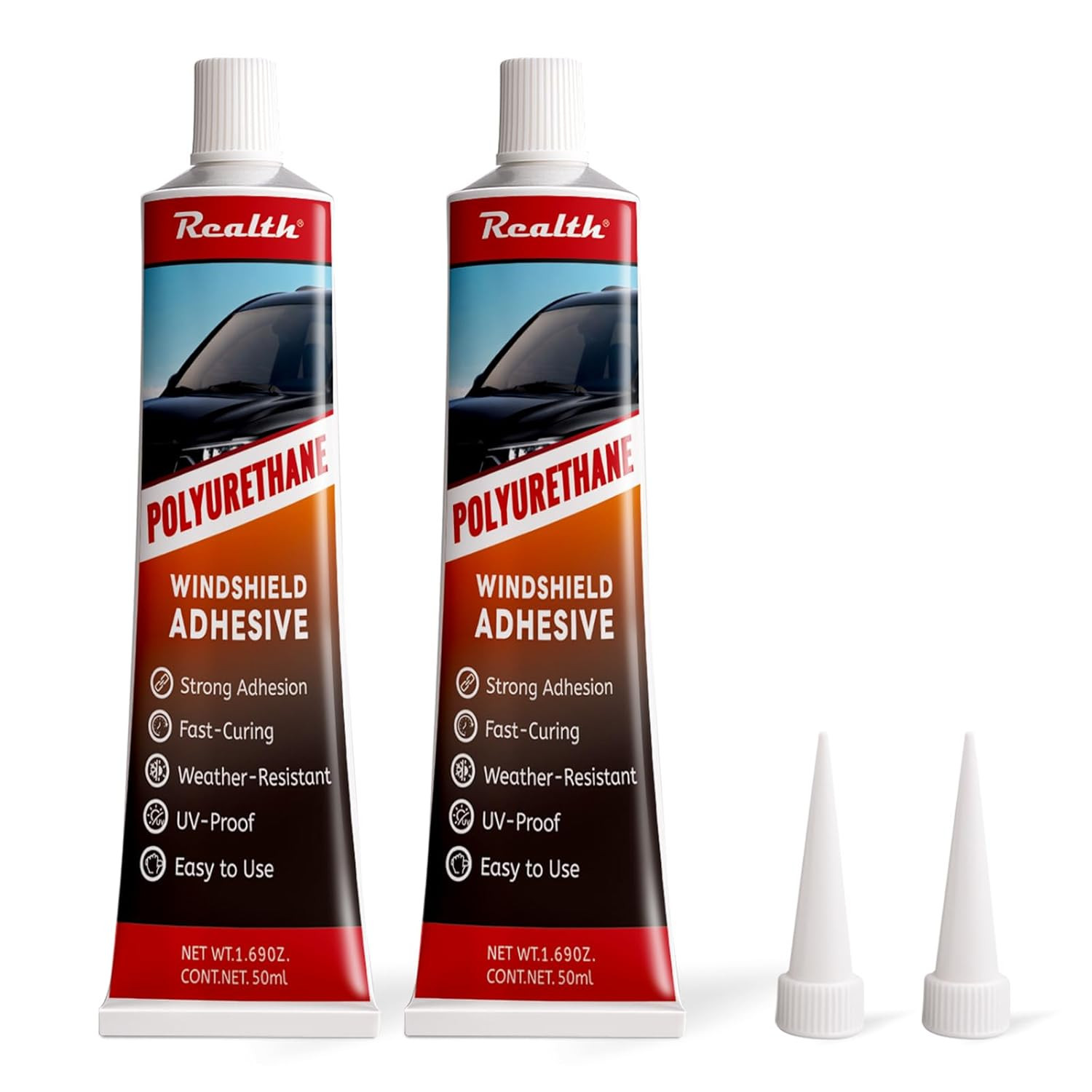 Polyurethane Windshield Adhesive & Sealant 50ML 2 Pack High Strength Fast Curing