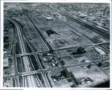 1969 Photo Fresno Be Building North Darby Aerial View Vintage Buildings 8X10