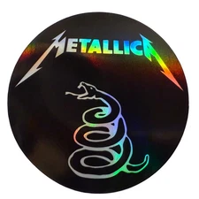 Metallica Rock Band Holographic Sticker – Trash metal Sticker , Black Album