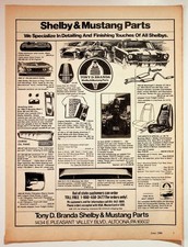 Shelby Mustang Cobra Parts 1986 Magazine Print Ad Vintage Tony D Branda