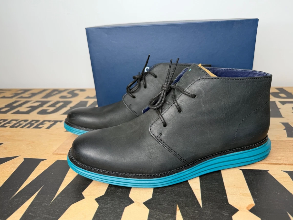 Cole Haan Midland Lug Chukka Men’s Boots 8.5M Water Resistant Nubuck Upper NIB Timberland Dark Brown Leather Chukka Boots with Tan Laces main image 4