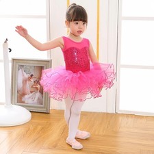 New Girls Ballerina Fairy Prom Party Costume Kids Sequined Dancewear Ballet