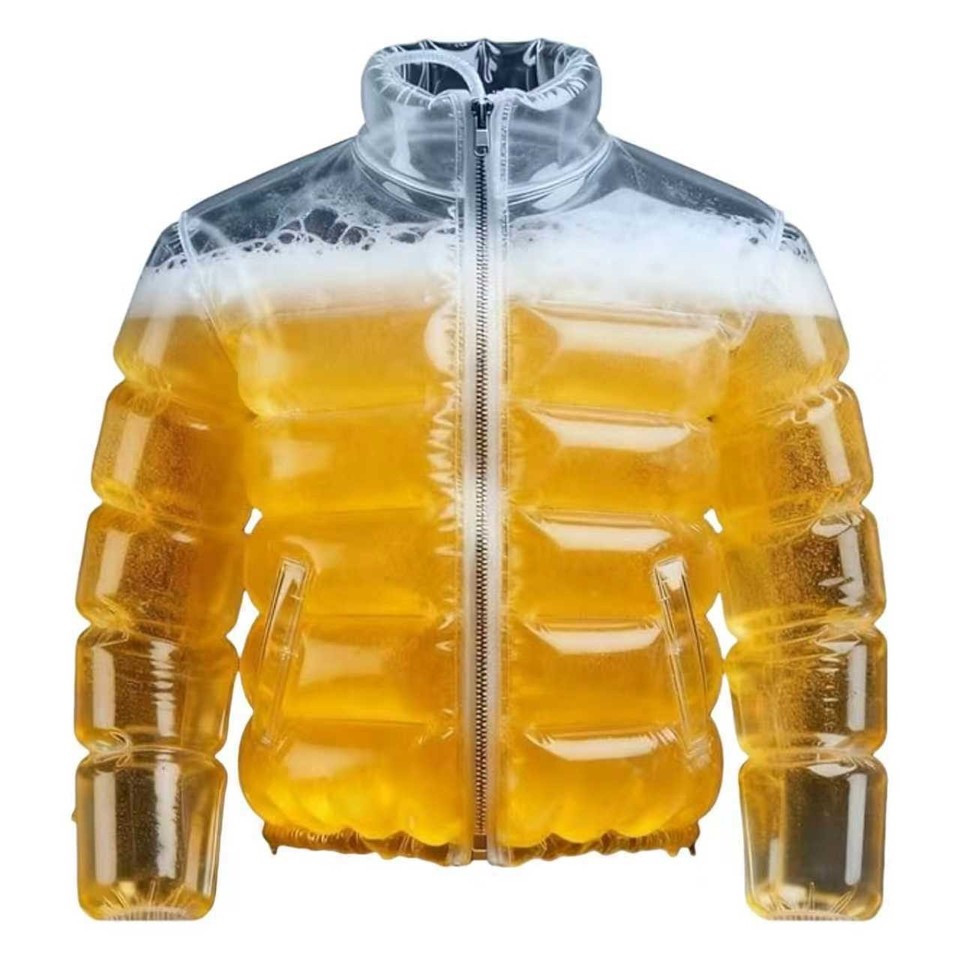 Transparent Beer-Filled Jacket Coat Vest For Pools Beer Festival Hot ...