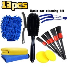 13Pcs Car Interior Detailing Kit with Windshield Cleaning Tool, Detailing Brush