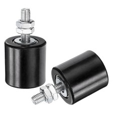 2Pcs Slide Gate Guide Roller 1.7" Nylon Sliding Gate Support Assembly Black