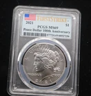 2021 MS69 Peace Dollar PCGS First Strike 100th Anniversary Silver Coin