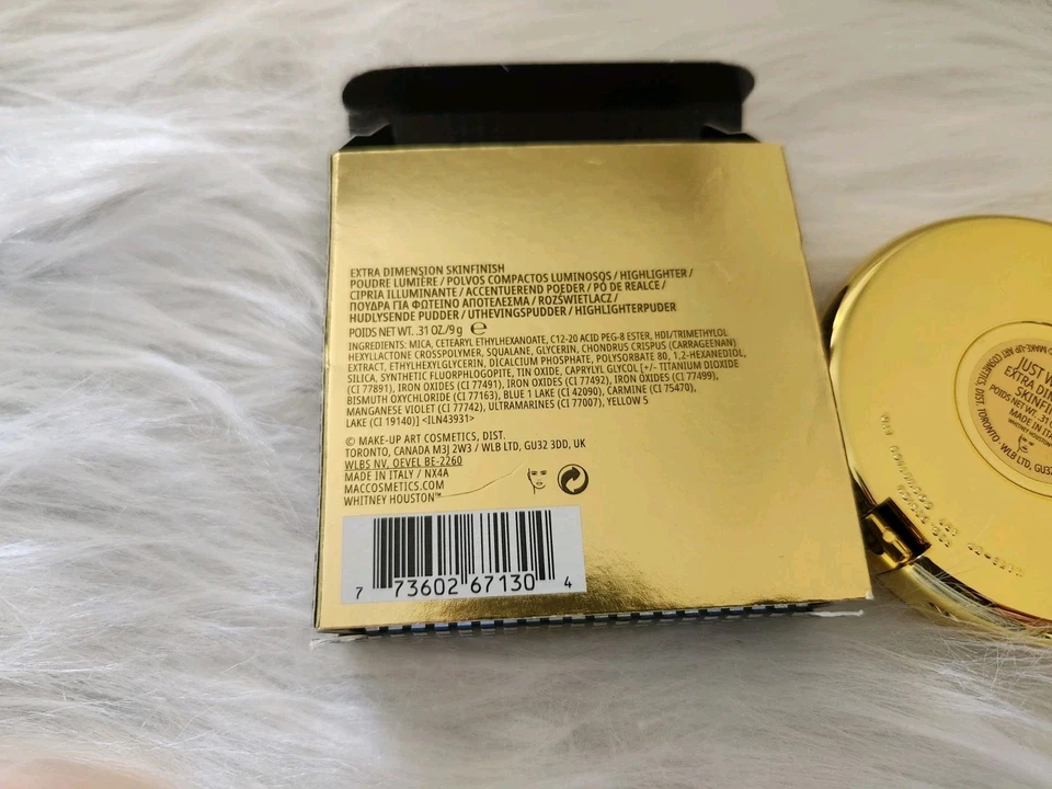 MAC x Whitney Houston Extra Dimension Skinfinish Highlighter Just Whitney NIB - Image 2 of 4