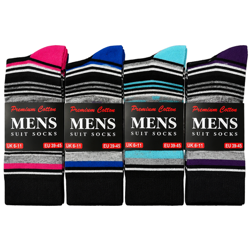 Mens Adults Socks 6/12 Pairs Work Dress Cotton Mix Designer Sock Size UK 6–11 - Picture 24 of 28