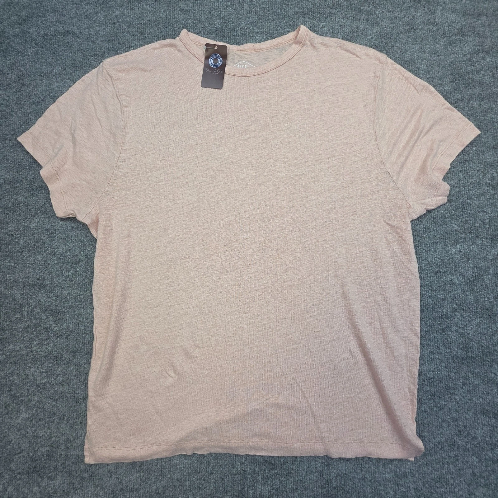 Alex Crane Sun Tee Shirt Men's Medium Pink Short Sleeve 100% Linen NWT