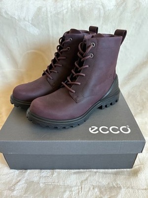 NIB! ECCO Tredtray High Cut Bootie In Fig Cow Leather Women's Size US 6-6.5/EU37