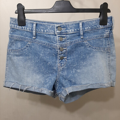 Hollister Womens Distressed Button-Fly Booty Shorts Size (30x2