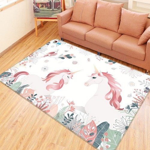 3D Hojas de Unicornio Q068 Juego Antideslizante Alfombra Elegante Foto Alfombra Panda - Imagen 2 de 5