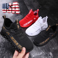 Kids Boys Girls Sneakers Breathable Lightweight Running Walking Sports Shoes US