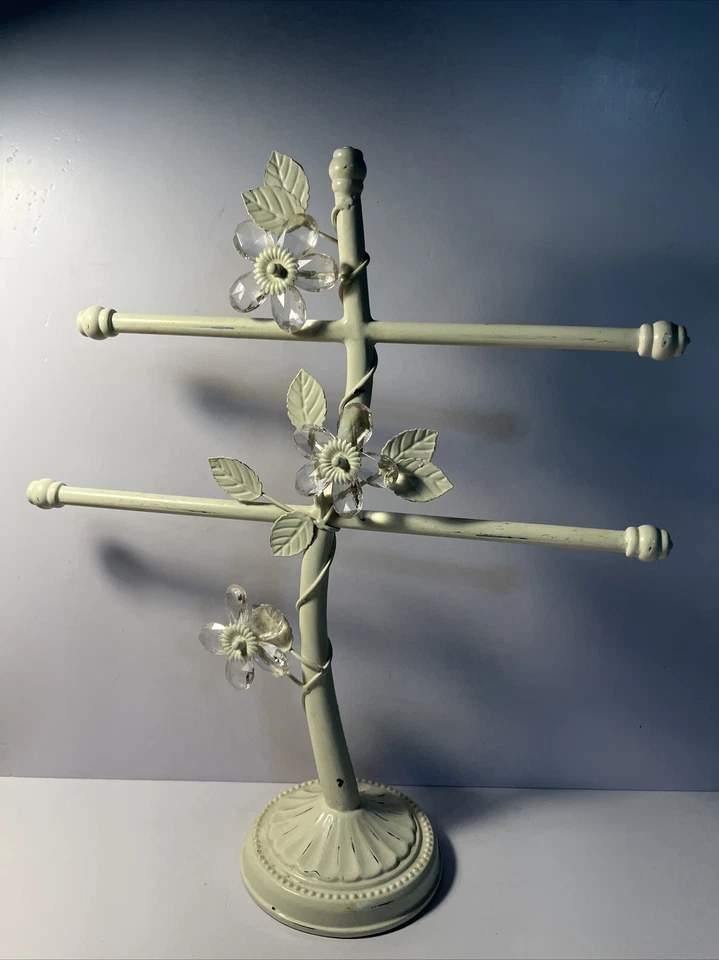 Подставка/органайзер для ювелирных изделий из белого металла POTTERY BARNTEEN PBTeen с цветами 2 уровня - Изображение 2 из 4