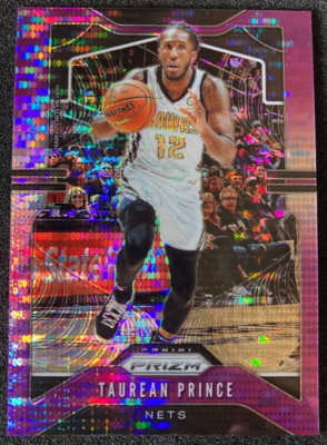 2019-20 Prizm #203 Taurean Prince PURPLE PULSAR 14/35. Lakers Nets Hawks Wolves