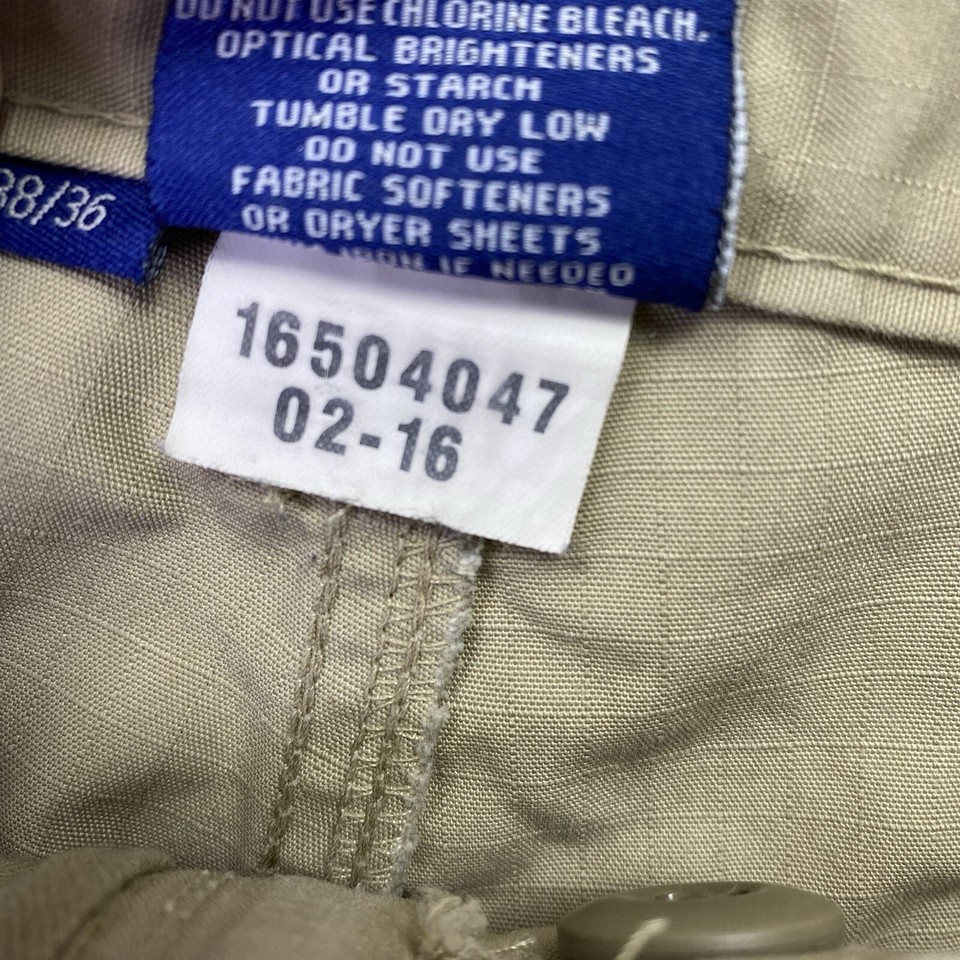 Propper Mens 38x36 Beige Tactical Uniform Cargo Pants Elastic Waist