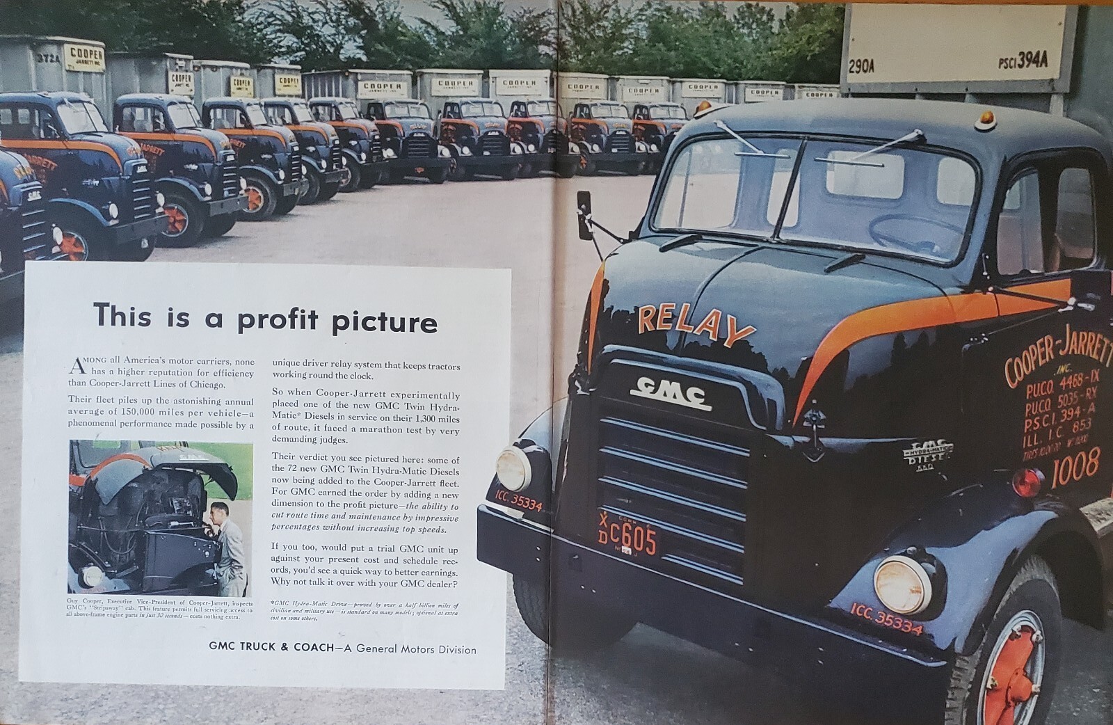 1955 GMC Trucks Cooper Jarrett Lines Of Chicago Fleet Vintage 2Page