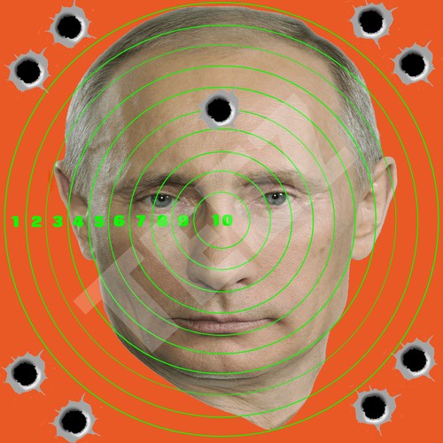 6 x Red Putin Adhesive Targets Airgun Rifle Pistol 22 177 Target