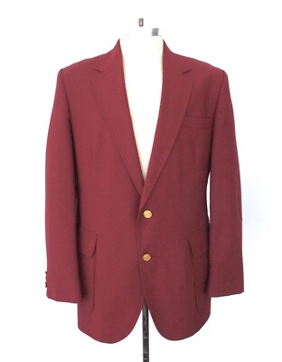 Vtg 70s 80s Haggar Brick Red Boating Golf Blazer Resort Jacket