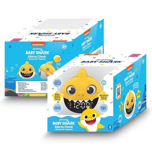 Nickelodeon Baby Shark Alarm Clock Bluetooth Speaker With Sounds Brand New - Picture 8 of 13