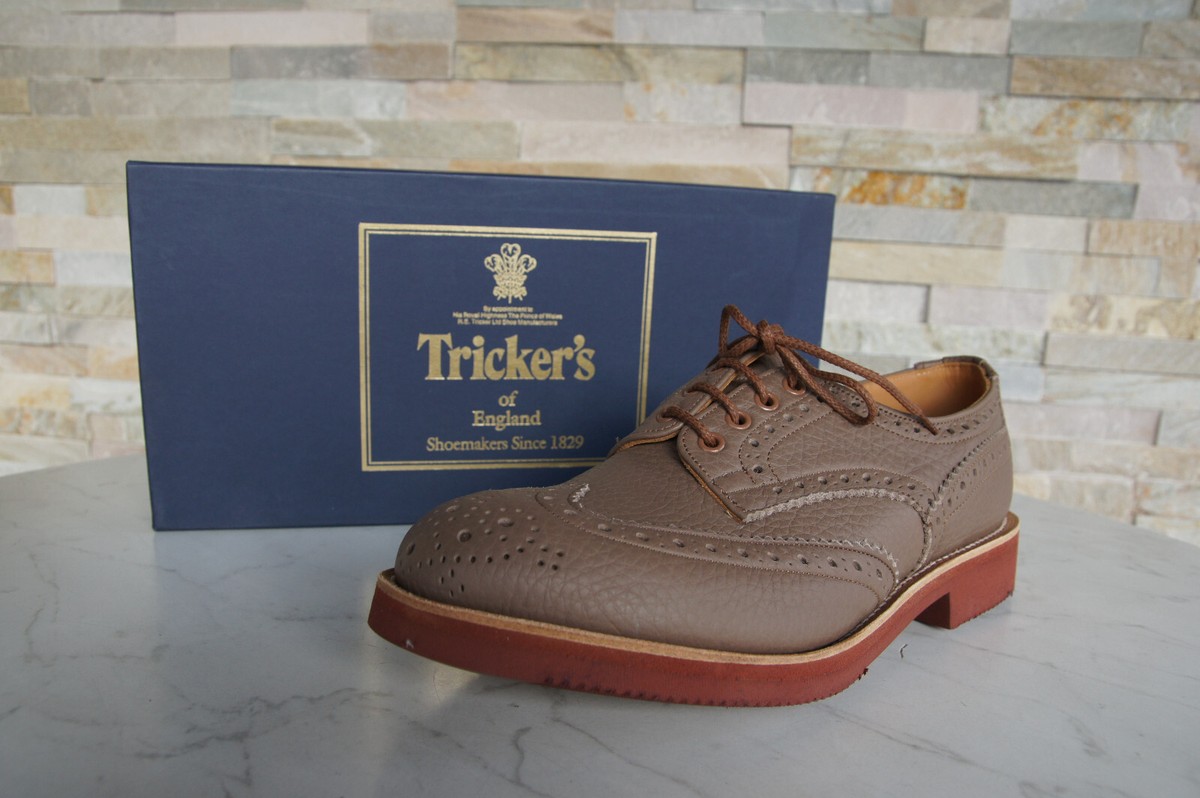 Tricker's EU 45 UK 11 Lace-Up Shoes Half Shoes Bourton Taupe New