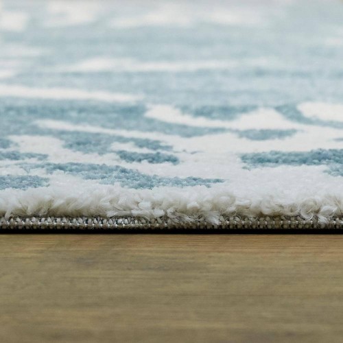 PRIVATE BRAND UNBRANDED Caistor Coastal Coral Print Area Rug 5'X7' Light Blue - Picture 5 of 5
