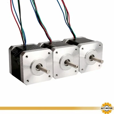 ACT MOTOR 3PCS Schrittmotor Nema 17 Stepper Motor 1.7A 48MM Φ5mm 17HM5417 - Bild 1 von 4
