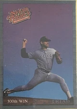 1993 TRIAD NOLAN RYAN WHATABURGER MINI BLANK BACK CARD! 300th Win HAND TRIMMED!!