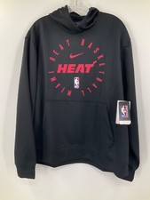 MIAMI HEAT NBA BLACK NIKE DRI-FIT HOODIE BRAND NEW WITH TAGS SIZE: LARGE
