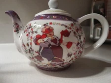 Vintage Red Hat Society Ladies Porcelain Teapot Paul Cardew