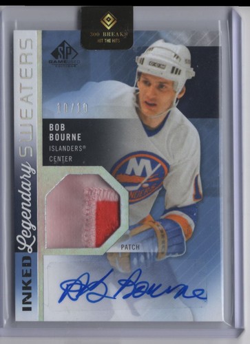 2021-22 Inked Legendary Sweaters Bob Bourne Auto Jersey 2 colors 10/10 New York - Bild 1 von 2