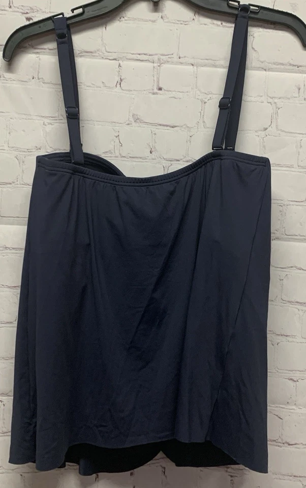 Camiseta Tankini Coco Reef Contours 36D Clarity Bandeau Azul Crepúsculo Nueva Foto 3 de 4