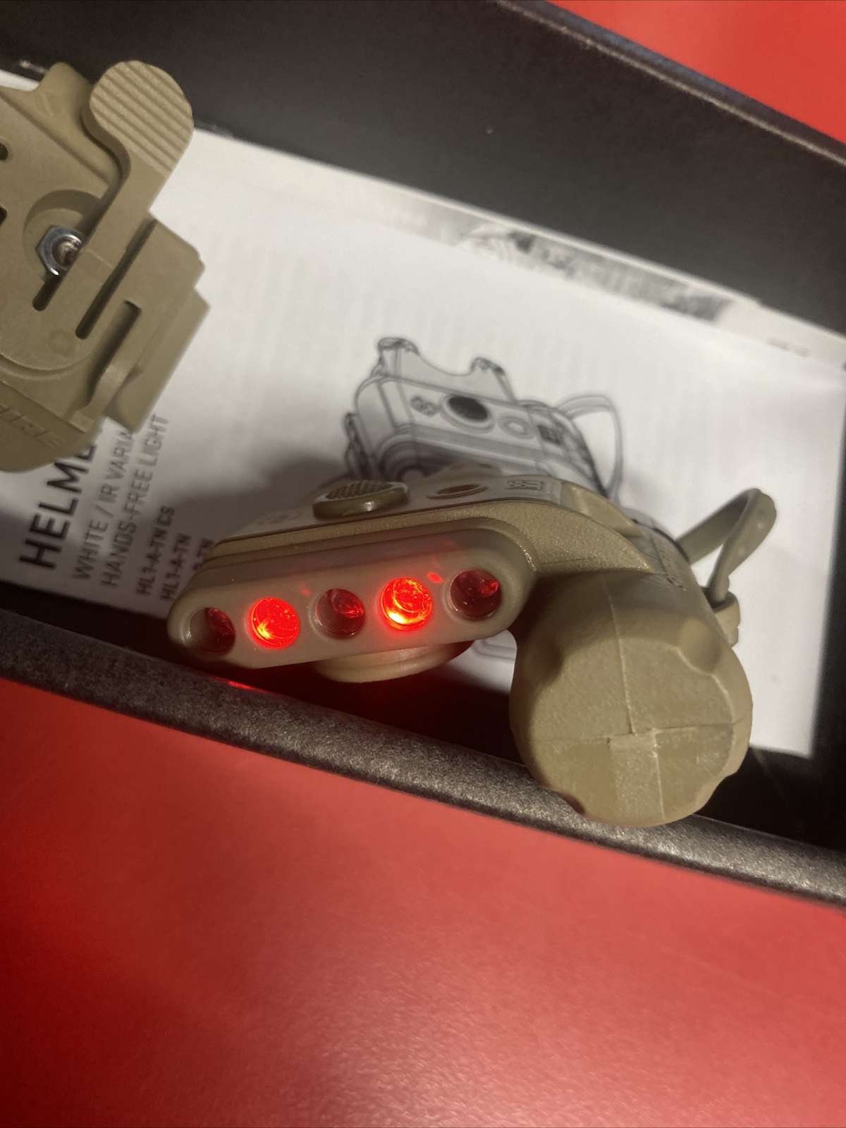 Surefire HL1 Helmet Light Tan White/Red/IR&nbsp;