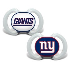 New York Giants Baby Pacifier Set - Officially Licensed NFL BPA Free Set of 2