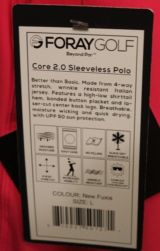 Foray womens Golf top L Pink sleeveless. NWT $100! - Picture 7 of 9