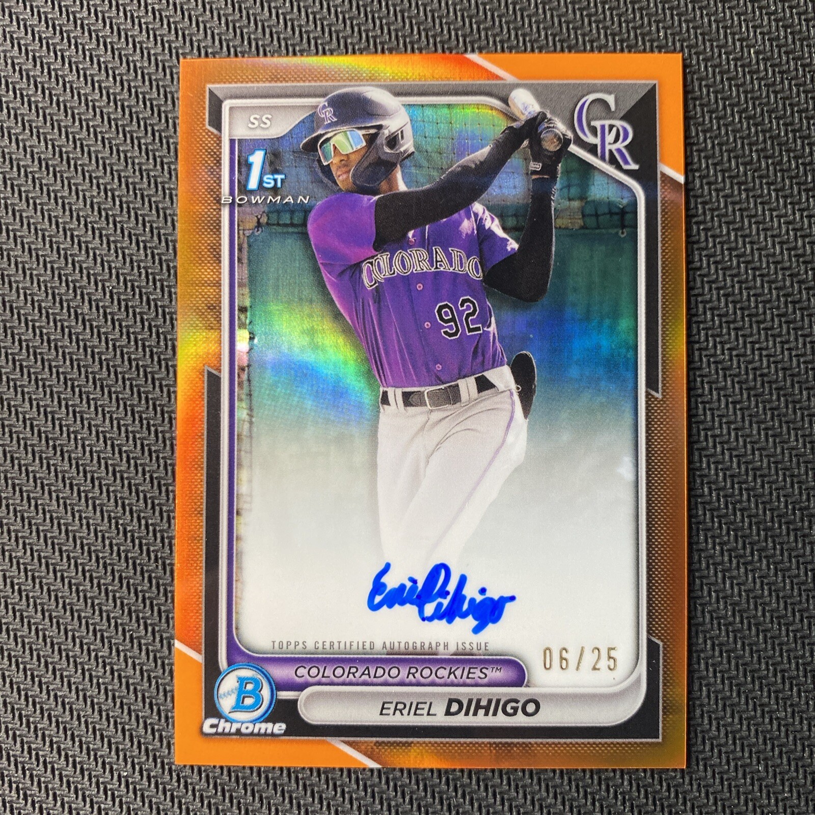 2024 Bowman Chrome-Prospect Autographs Orange Refractor #CPA-ED Eriel Dihigo /25