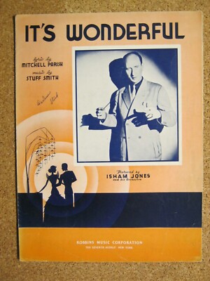 It's Wonderful Parish/Smith ft Isham Jones 1938 Sheet Music