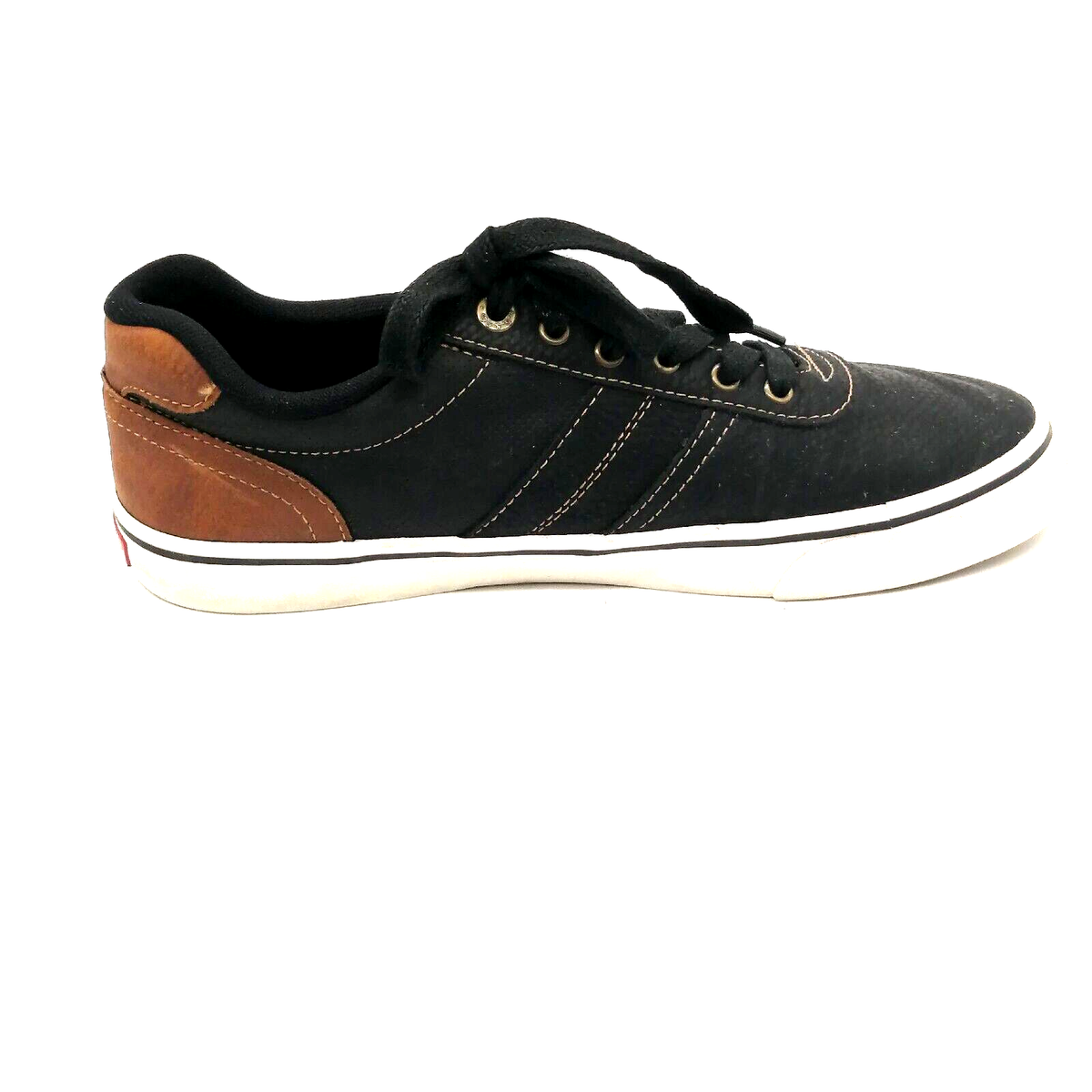 LEVI STRAUSS EUC MENS SZ 13 BROWN LEATHER LACE UP SNEAKER OXFORDS SHOES Levi main image 3