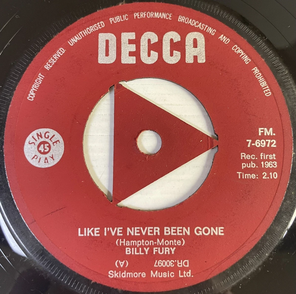Billy Fury In Vinyl Records for sale | eBay