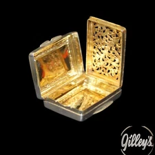 Antique Sterling Silver Vinaigrette Box UK Silversmith F Clark 1825-26 12g Fine