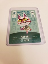  SUPER SALE Kabuki  037 Animal Crossing Amiibo Card AUTHENTIC Series 1 NEW 