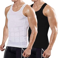 Men's Compression Shirt Sleeveless Body Shaper Slimming Workout Tank Top Vest US