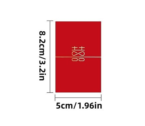 20PCS Mini Red Envelopes Chinese Wedding Lucky Money Packets Double Happiness - Picture 3 of 9