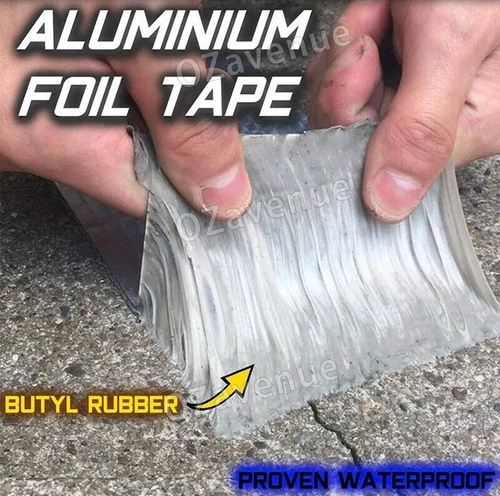 Waterproof Tape Butyl Rubber Aluminium Foil Roof Pipe Caravan Repair Flashing - Picture 2 of 14