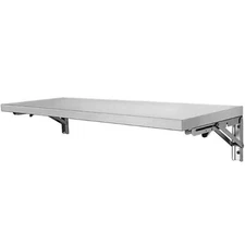 Stainless Steel Folding Drop Down Concession Wall Shelf 12”x71”