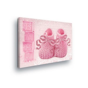 Image De Toile Toiles Imprime Tableau Mural Pour Chambre Fille Bebe Chaussures Ebay